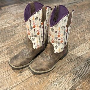 Twister Kids Boots with Brown and Purple Accents